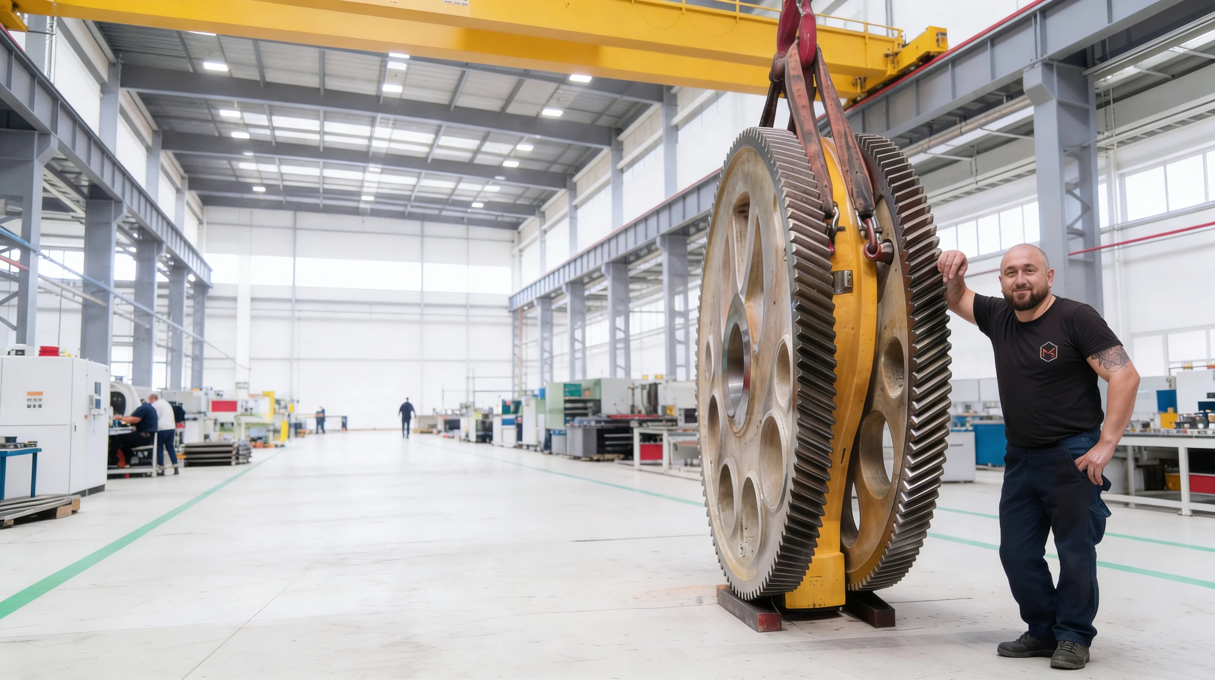 Werkstatt-Setup mit ausgerichteter Anlage